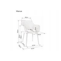 Scaun Tapitat WENUS VELVET Genarom SN Galben / Bluvel 68